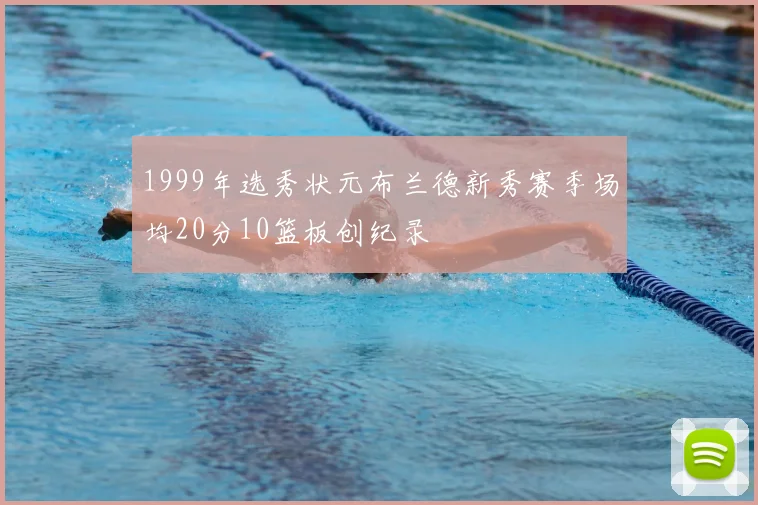 1999年选秀状元布兰德新秀赛季场均20分10篮板创纪录