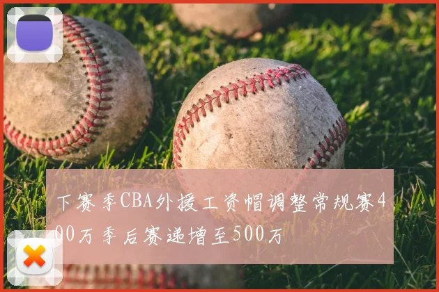 下赛季CBA外援工资帽调整常规赛400万季后赛递增至500万