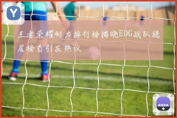 王者荣耀耐力排行榜揭晓EDG战队稳居榜首引发热议