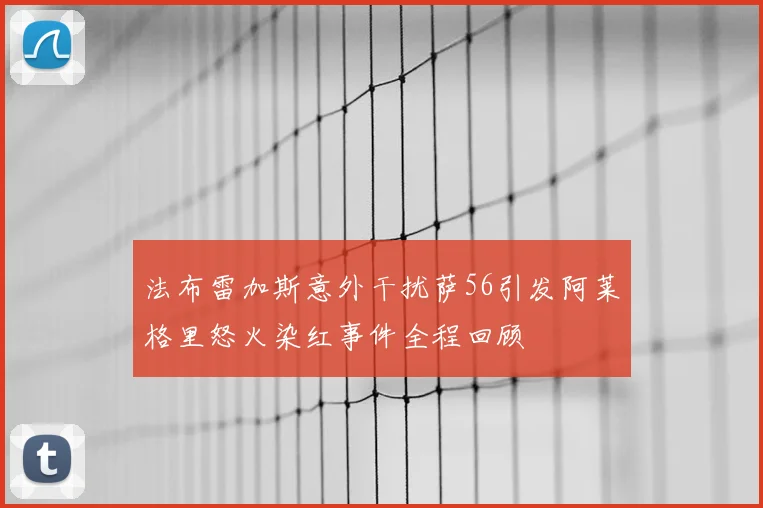 法布雷加斯意外干扰萨56引发阿莱格里怒火染红事件全程回顾